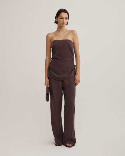 Cupro Strapless Top
