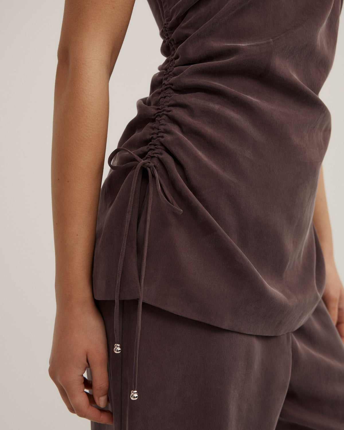 Cupro Strapless Top