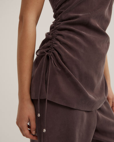 Cupro Strapless Top