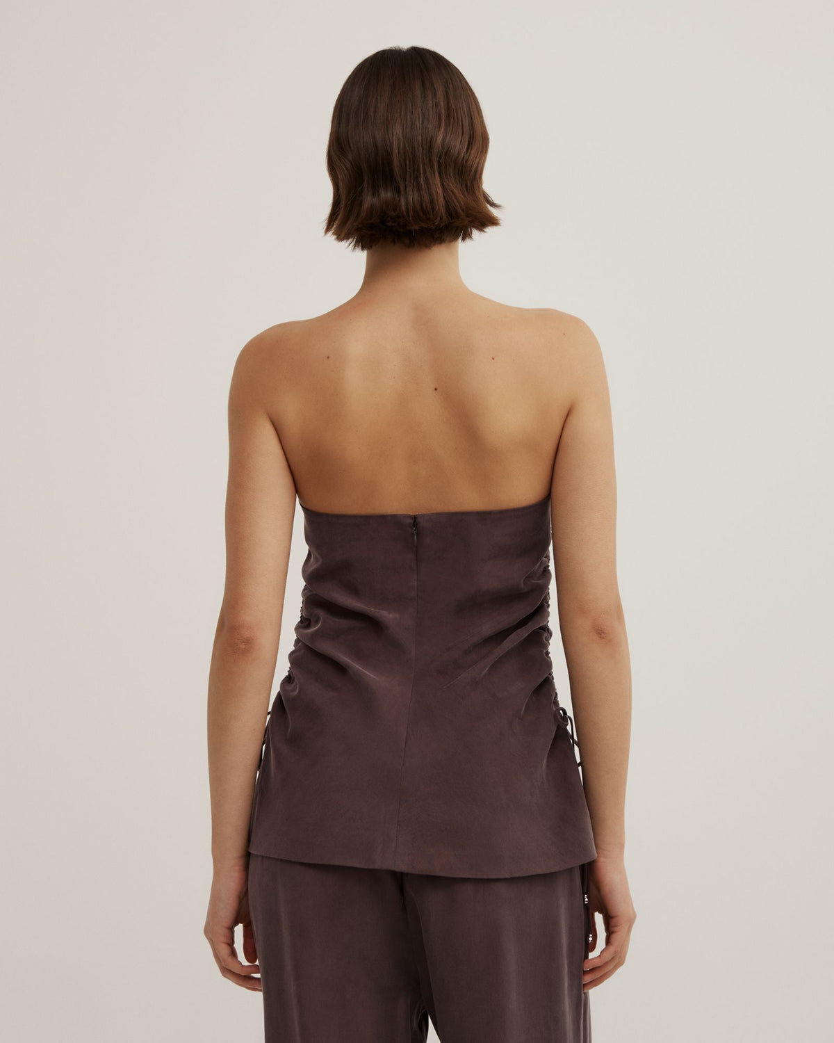 Cupro Strapless Top