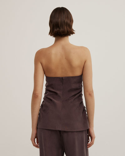 Cupro Strapless Top