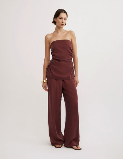 Cupro Strapless Top