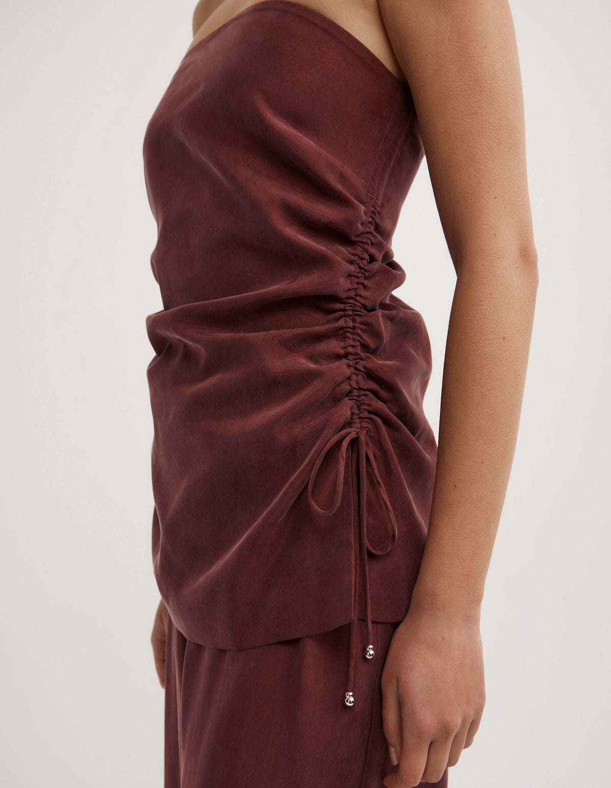 Cupro Strapless Top