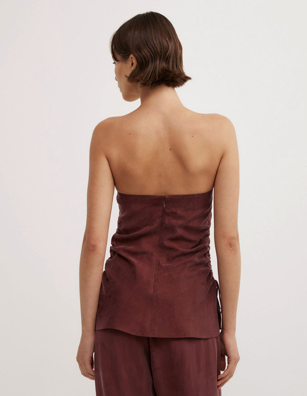 Cupro Strapless Top