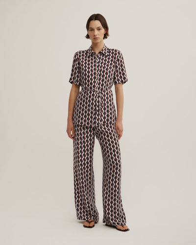 Cupro Tie Waist Shirt