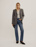 Crease Front Straight Jeans
