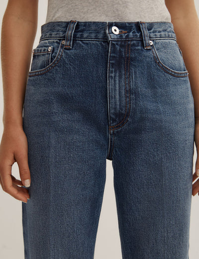 Crease Front Straight Jeans