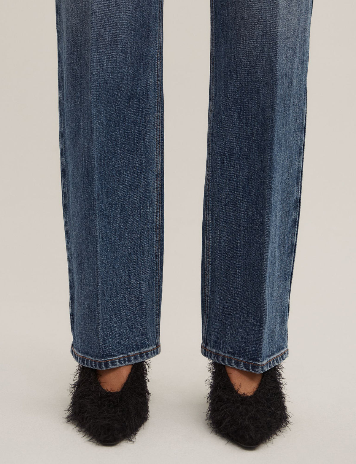 Crease Front Straight Jeans