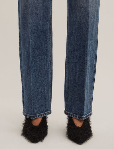 Crease Front Straight Jeans