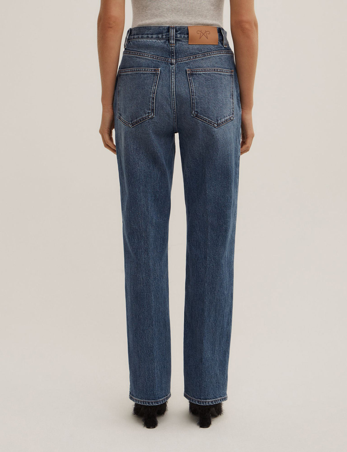 Crease Front Straight Jeans