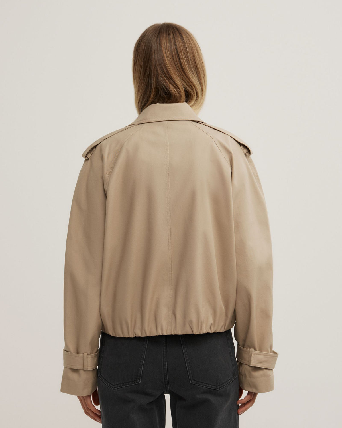 Funnel Neck Trench Coat