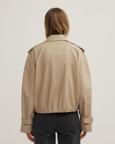 Funnel Neck Trench Coat