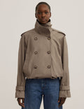 Funnel Neck Trench Coat