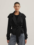 Fluid Cropped Trench Coat