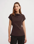 Cowl Tie Belt Top