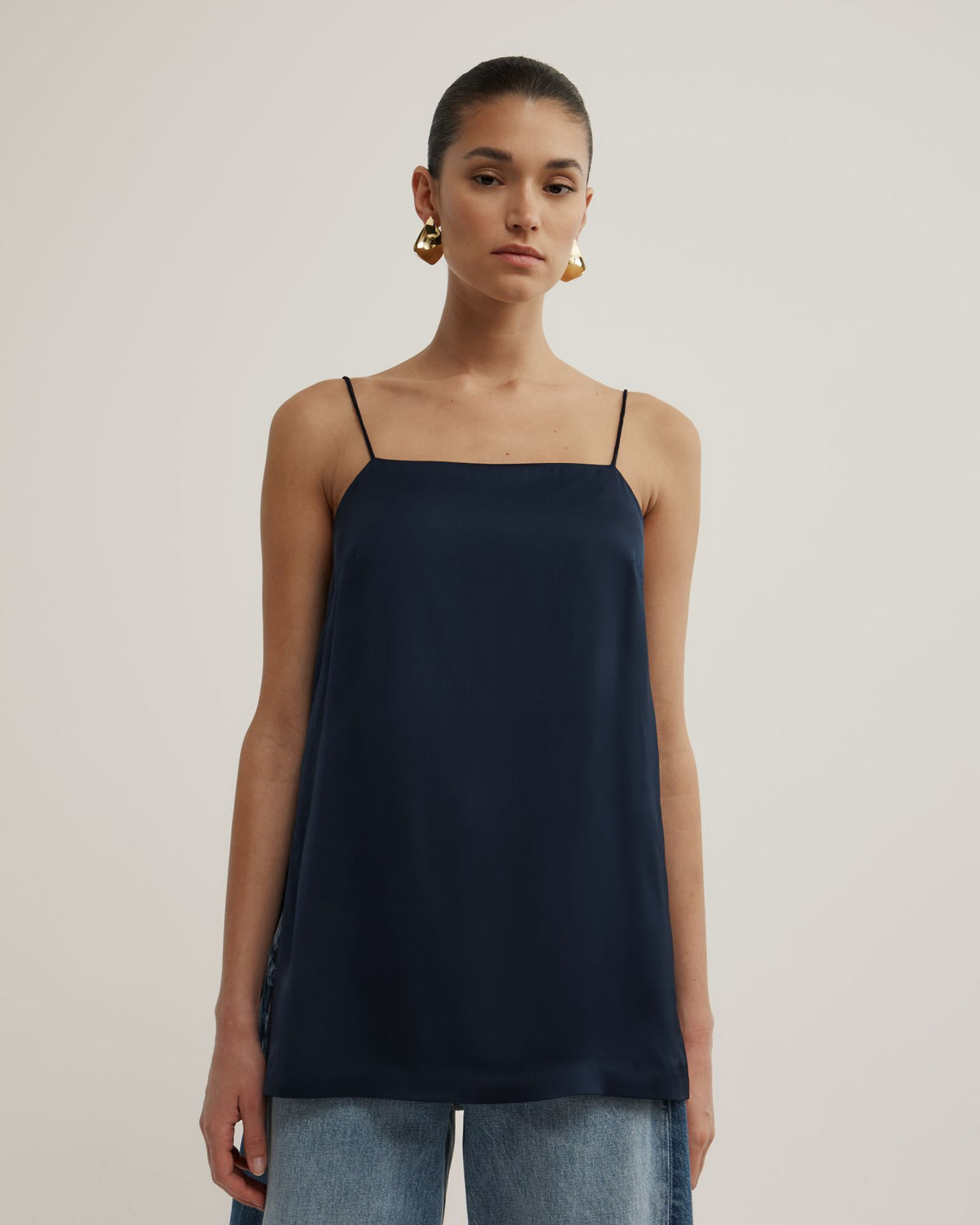 Satin Tunic Top