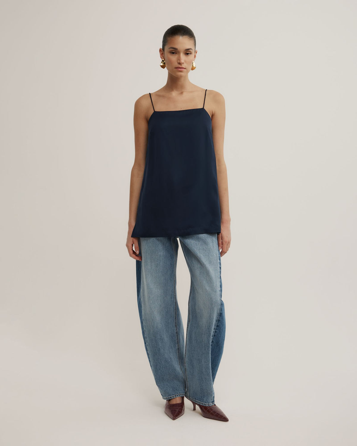 Satin Tunic Top