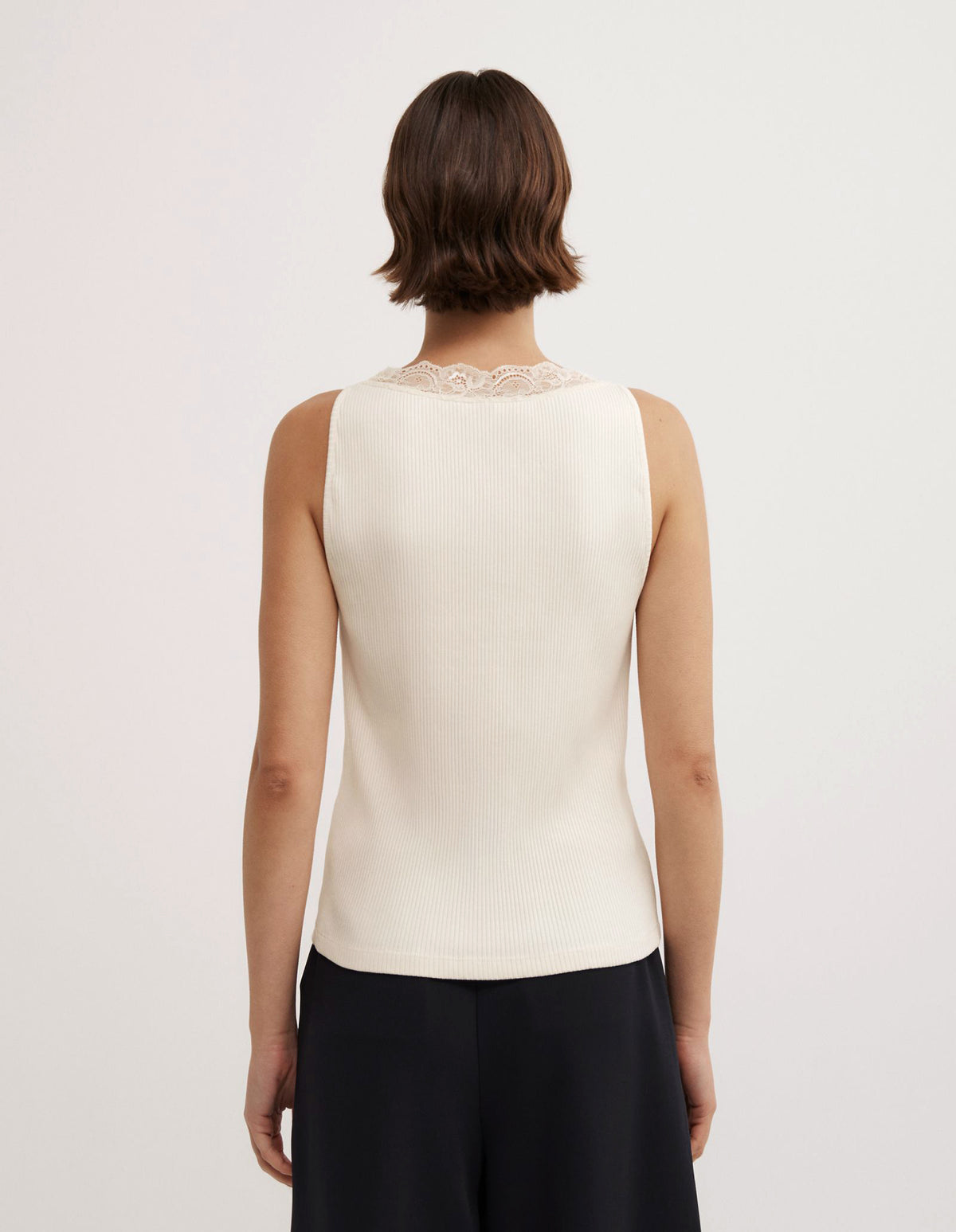 Lace Rib Tank Top
