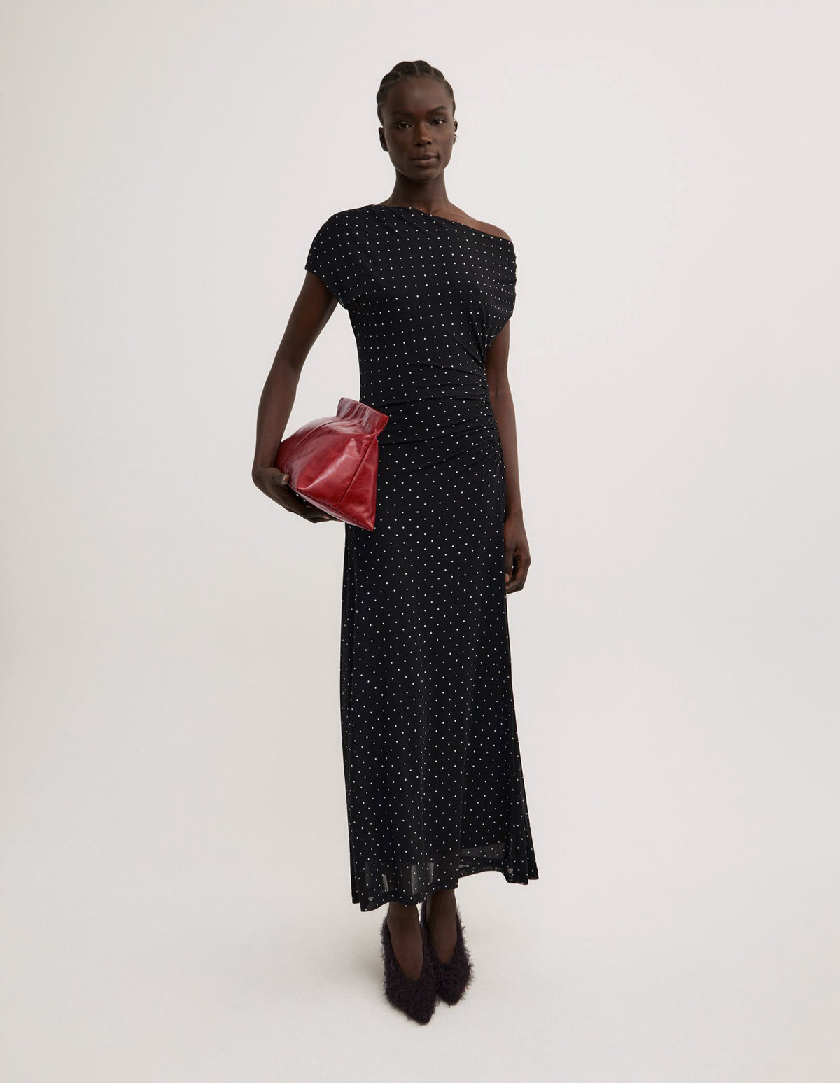 Off Shoulder Mesh Dress