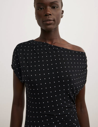 Off Shoulder Mesh Dress