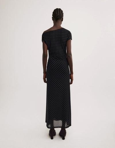 Off Shoulder Mesh Dress