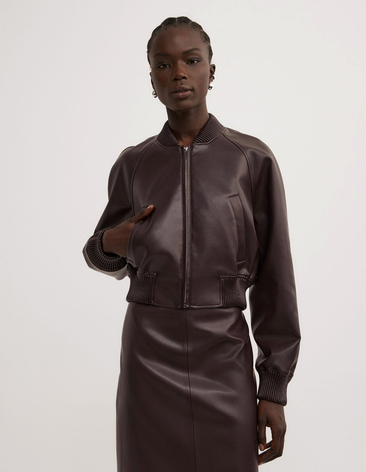 Cropped Bomber Jacket