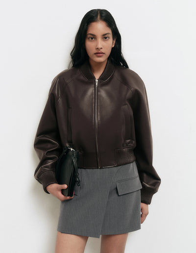 Cropped Bomber Jacket