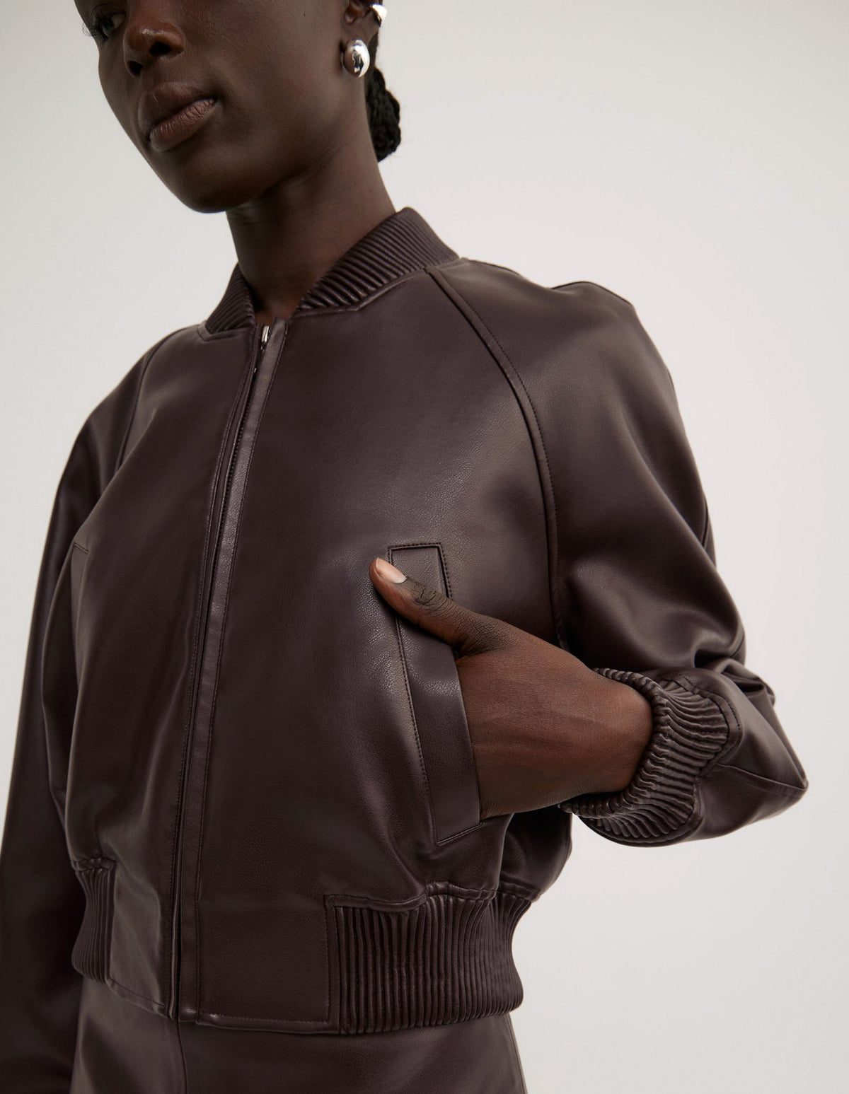 Cropped Bomber Jacket
