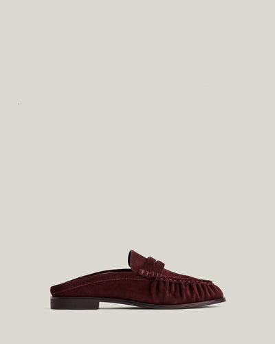 Zoe Suede Mule Loafers