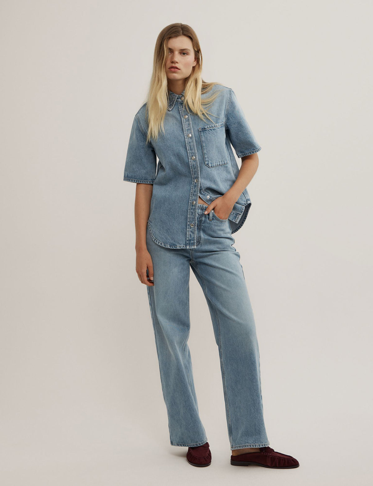 Zoe Suede Mule Loafers