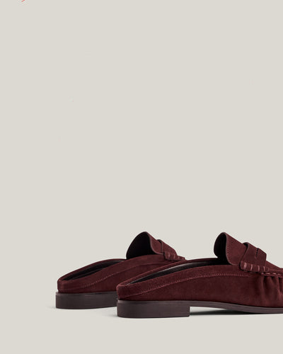 Zoe Suede Mule Loafers