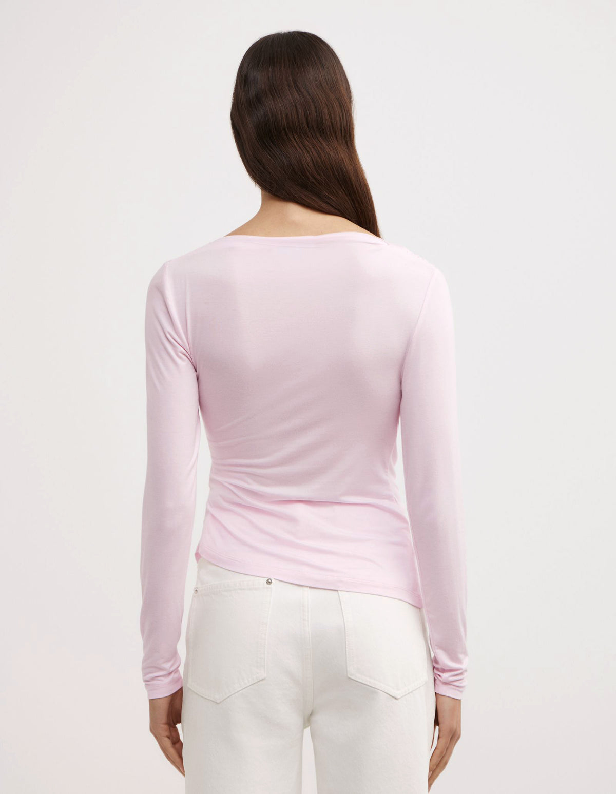 Draped Jersey Long Sleeve Top