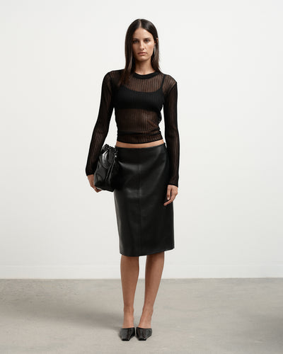 Split Back Midi Skirt