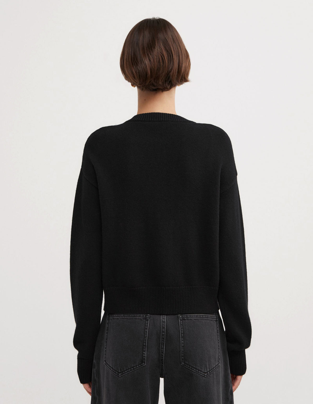 Crew Neck Button Cardigan
