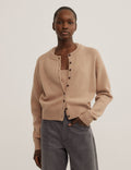 Crew Neck Button Cardigan