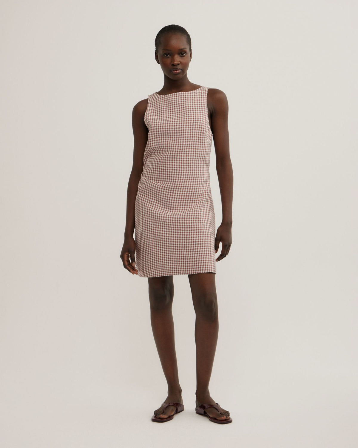Boat Neck Mini Dress