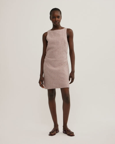 Boat Neck Mini Dress