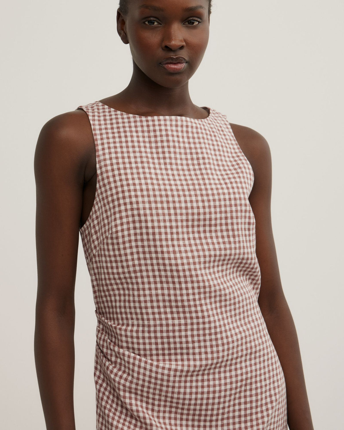 Boat Neck Mini Dress