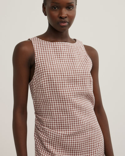 Boat Neck Mini Dress