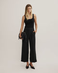 Pick Stitch Crop Pants