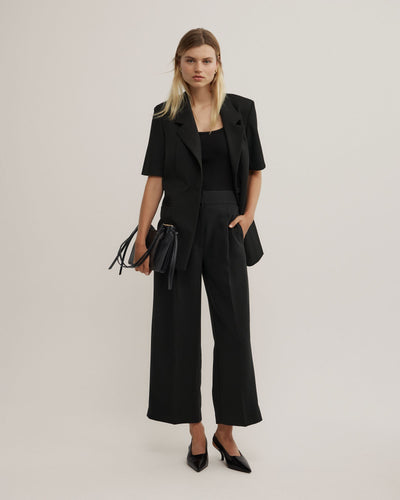 Pick Stitch Crop Pants