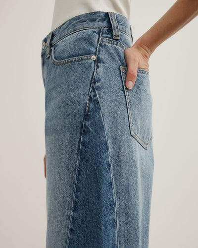 Contrast Barrel Jeans