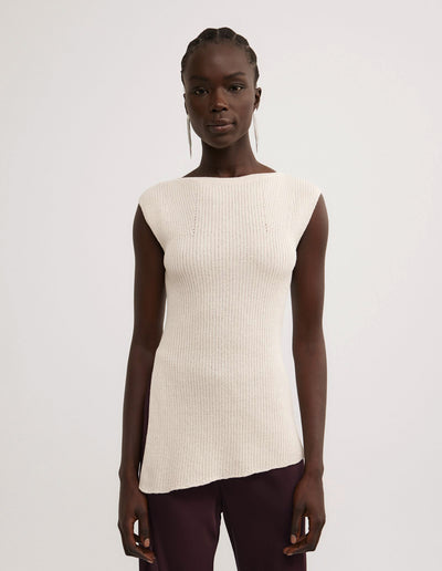 Asymmetric Hem Knit Tank
