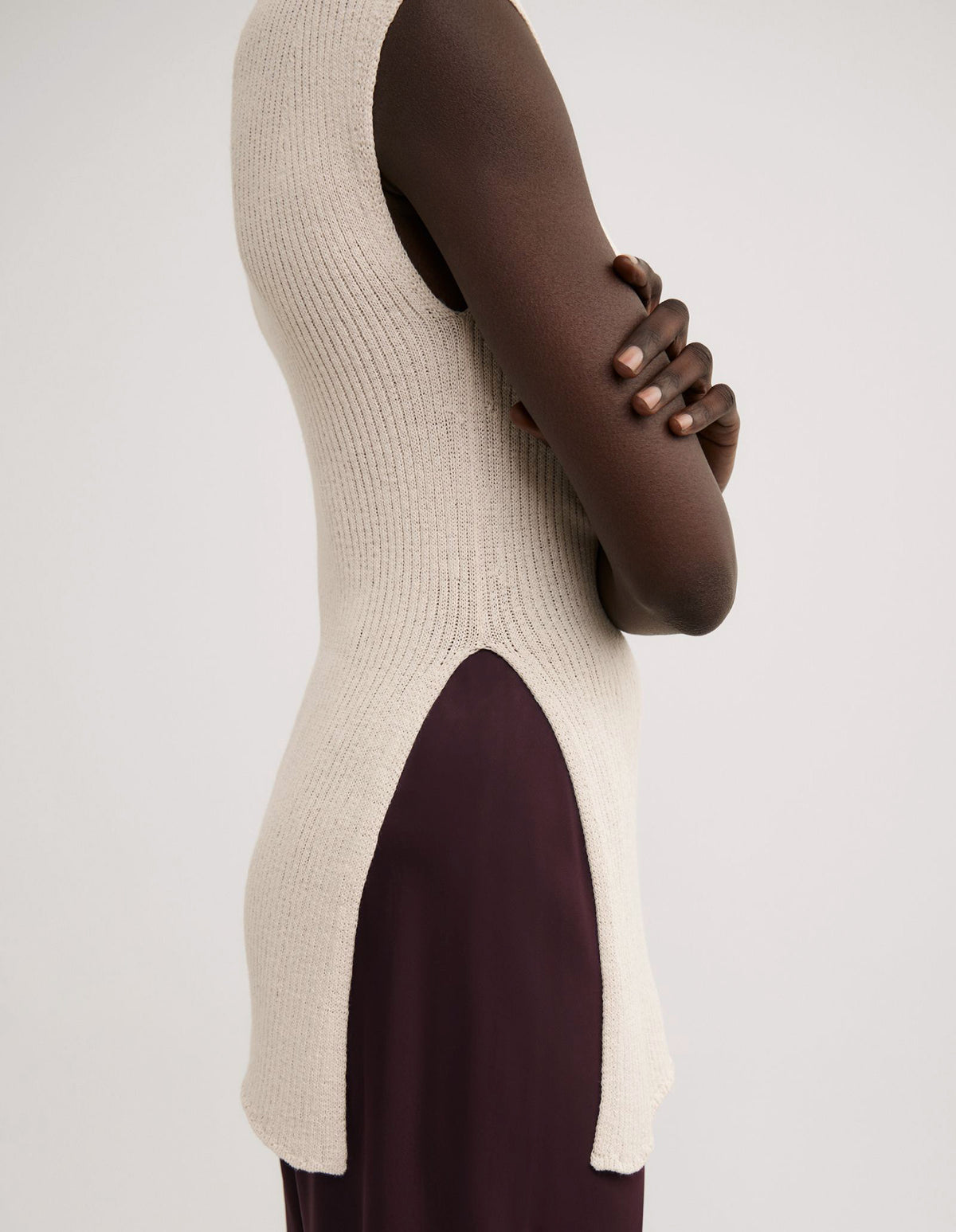 Asymmetric Hem Knit Tank