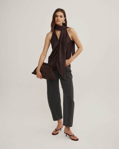 V-Neck Scarf Top