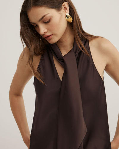 V-Neck Scarf Top