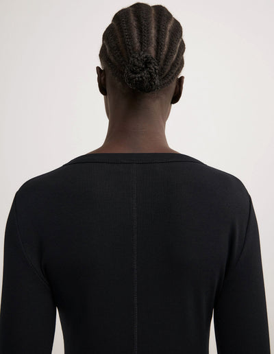 Crew Rib Long Sleeve Top
