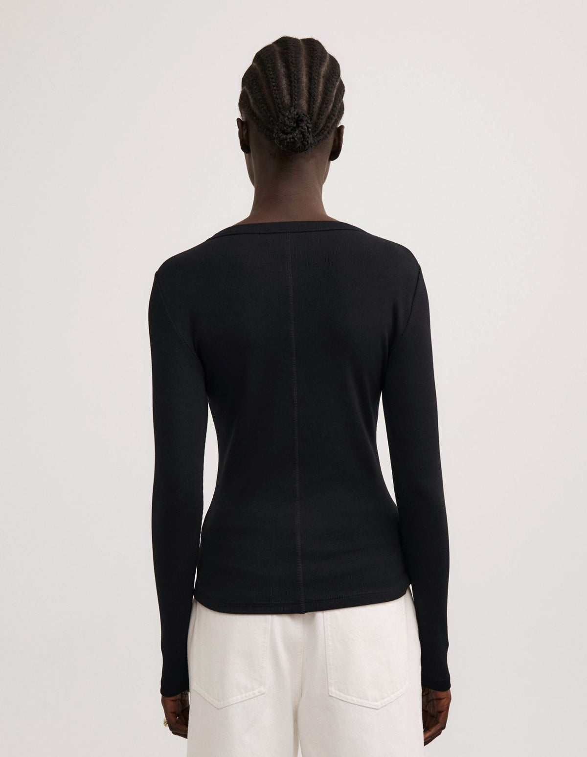 Crew Rib Long Sleeve Top