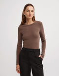 Crew Rib Long Sleeve Top