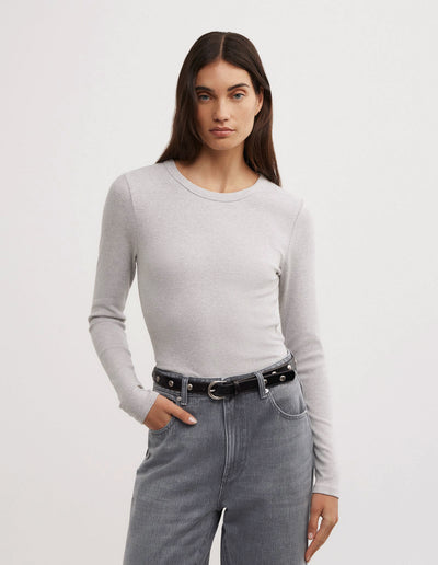 Crew Rib Long Sleeve Top
